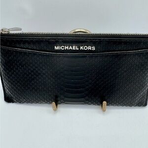 Michael Kors Black Textured Clutch